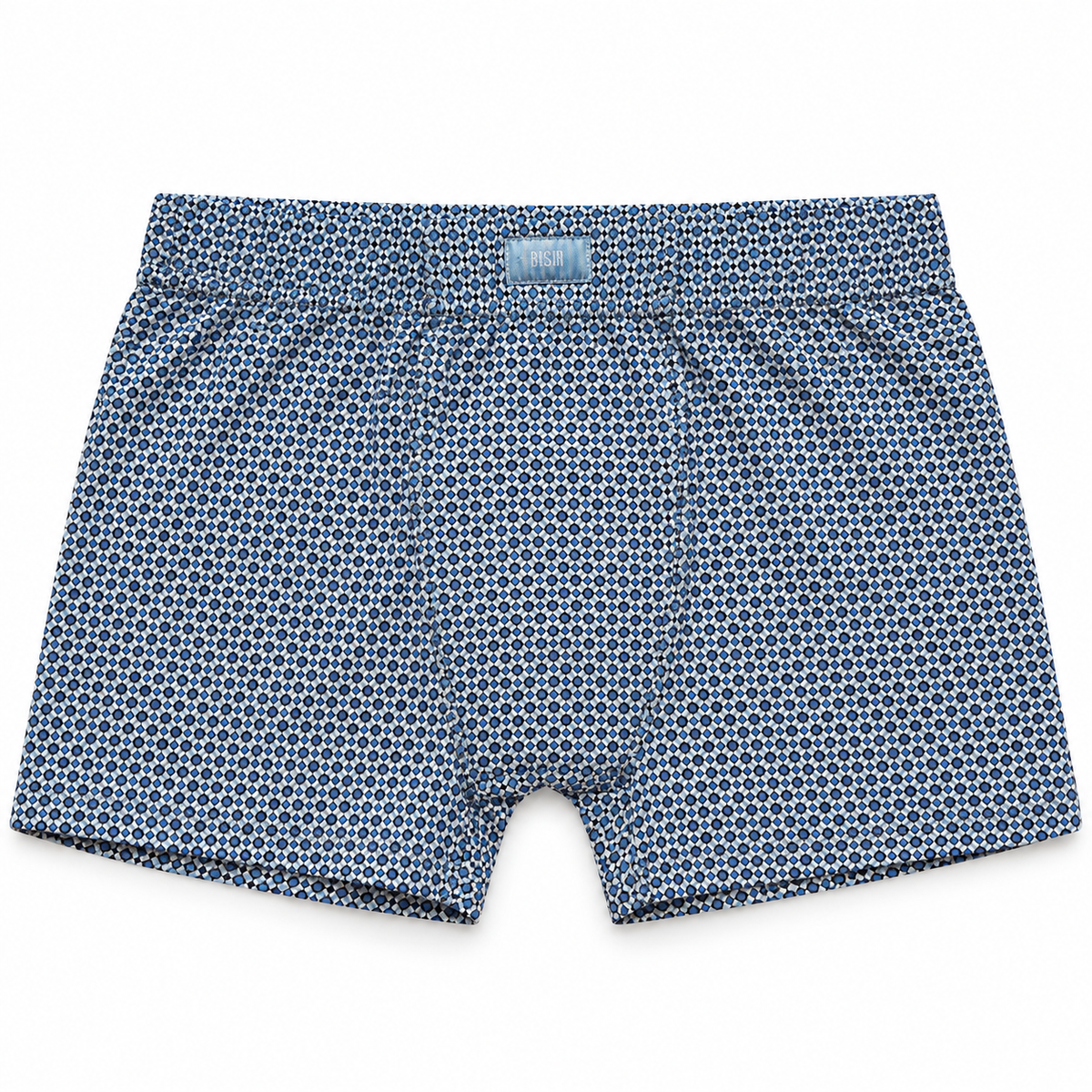 Men’s Blue Geometric Print Boxer Trunks – Small