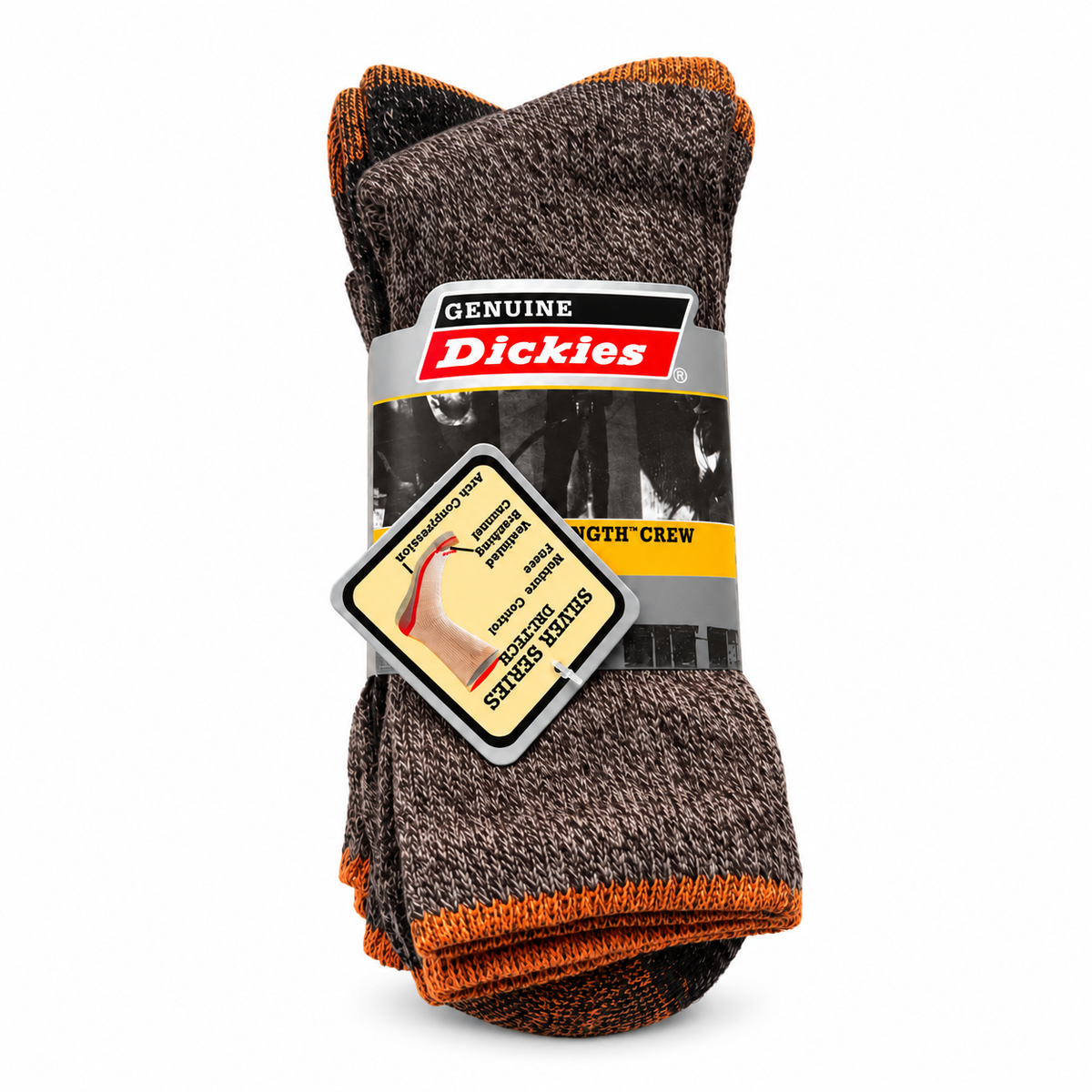 Dickies Industrial Strength Crew Work Socks – 3 Pair Pack – Size 6-12