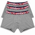 Umbro Mens Boxer Shorts 3 Pack Medium M Grey Marl Trunks Logo Waistband