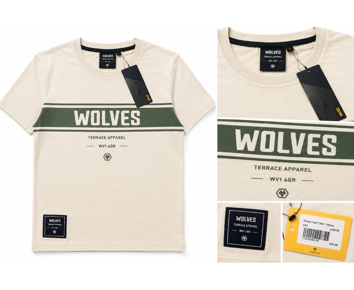Wolves Terrace Apparel T-Shirt - Pelican Cream Graphic Tee - Men’s Casual Football Fashion